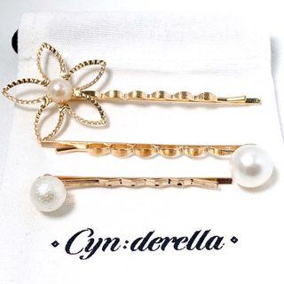 Golden Blossom Hair Clip Set