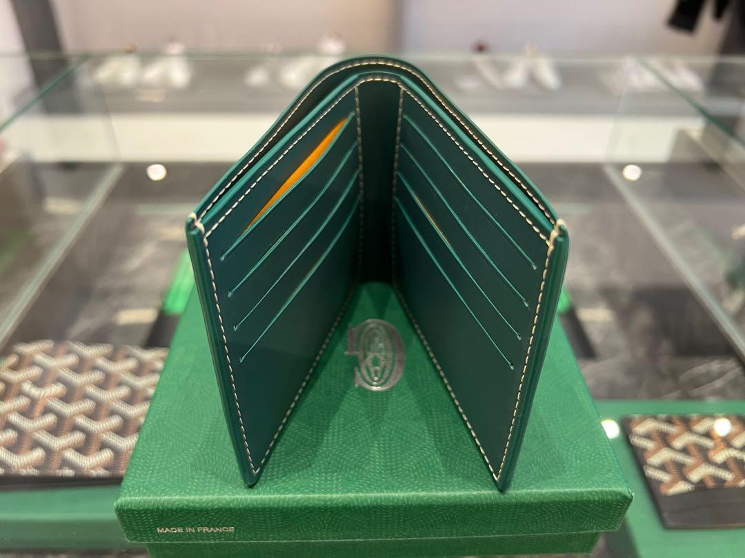 Goyard Bi Fold Mini Card Case Green - NOBLEMARS
