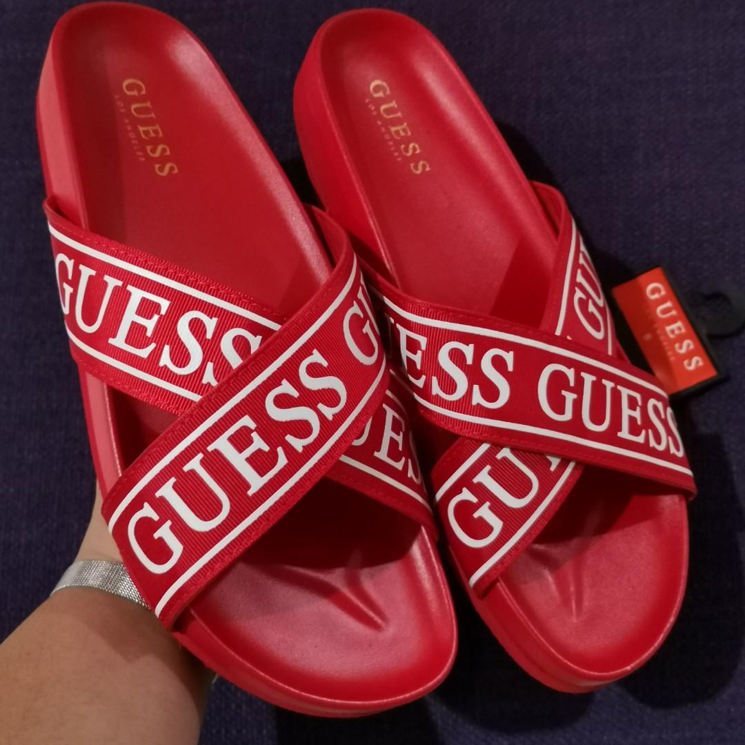 Guess Crisscross Slides US 6 7 8 9 Women s Fashion Footwear