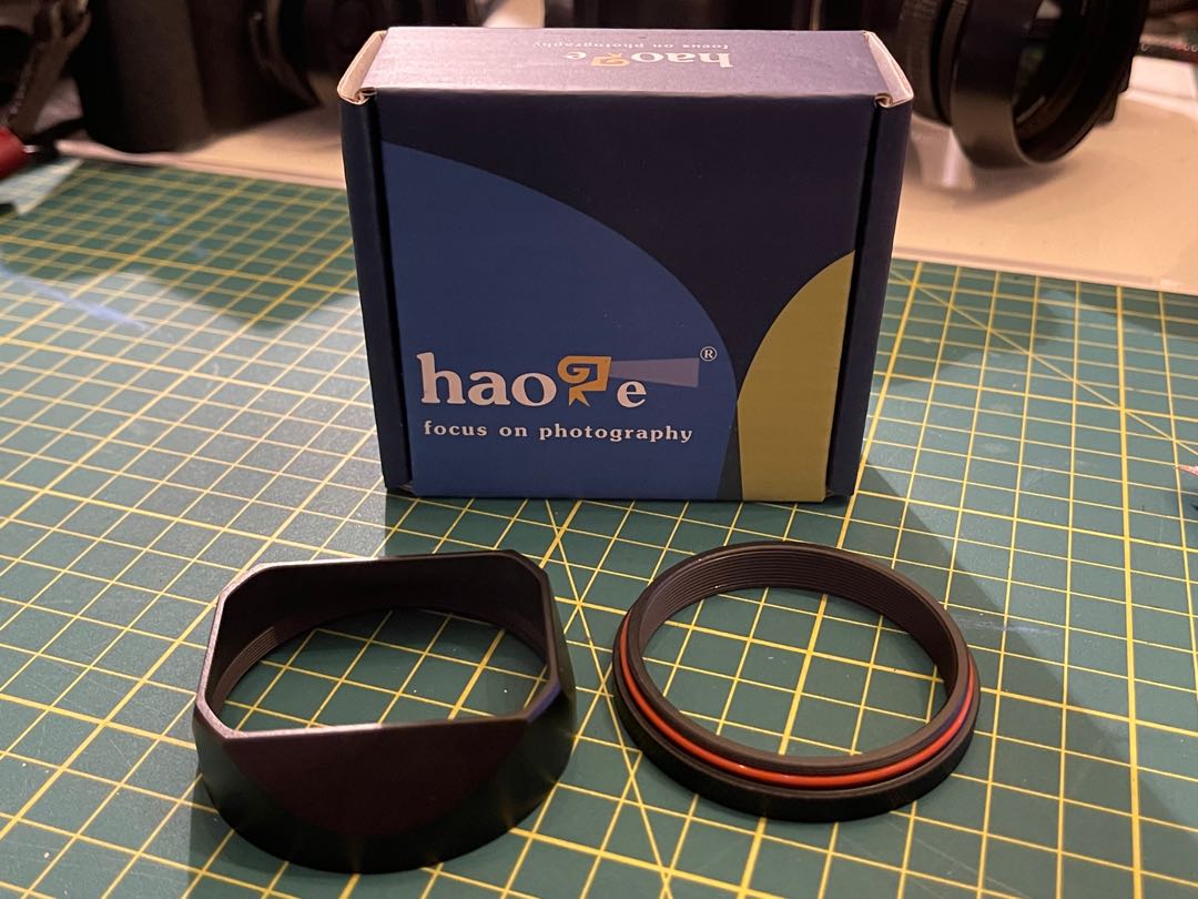 Haoge lens hood and adapter kit (Black) for fujifilm X100, x100s, x100T