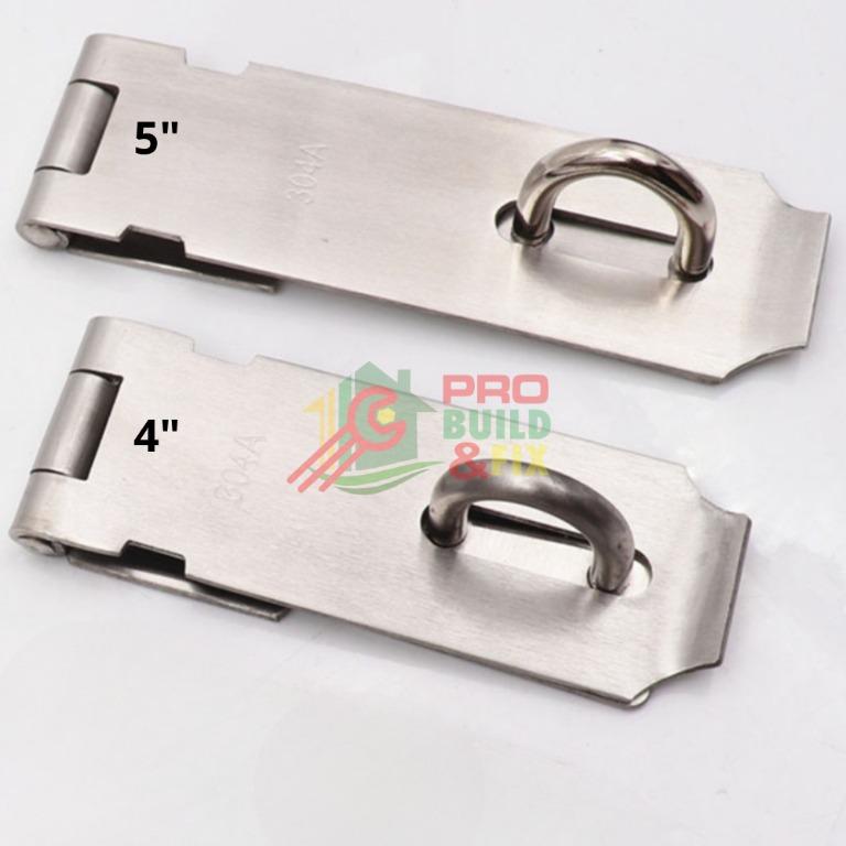 Hasp Lock 4" 5" Stainless Steel Security Door Clasp Hasp Lock Latch