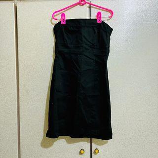 H&M 平口洋裝 短洋裝 小洋裝 黑色