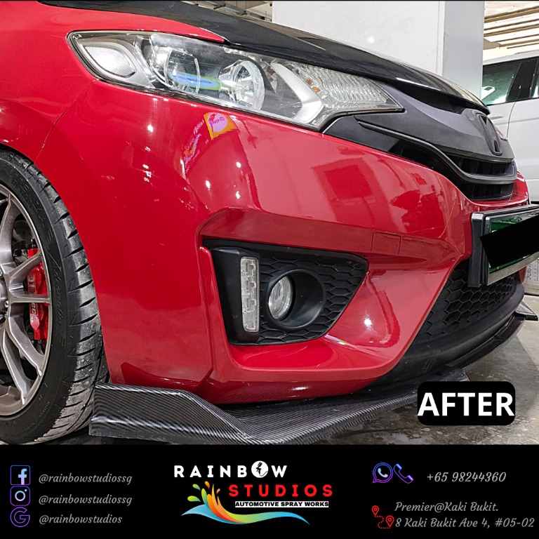 HONDA JAZZ FRONT BUMPER TOUCH UP / REPAIR / INSTALLATION, Car