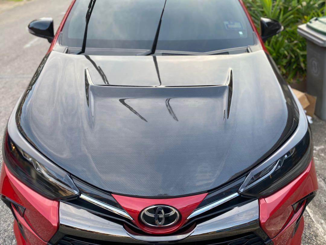 Hood Carbon Fiber Vios Gen4 Yaris NCP151, Auto Accessories on