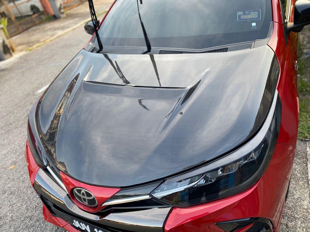 Hood Carbon Fiber Vios Gen4 Yaris NCP151, Auto Accessories on