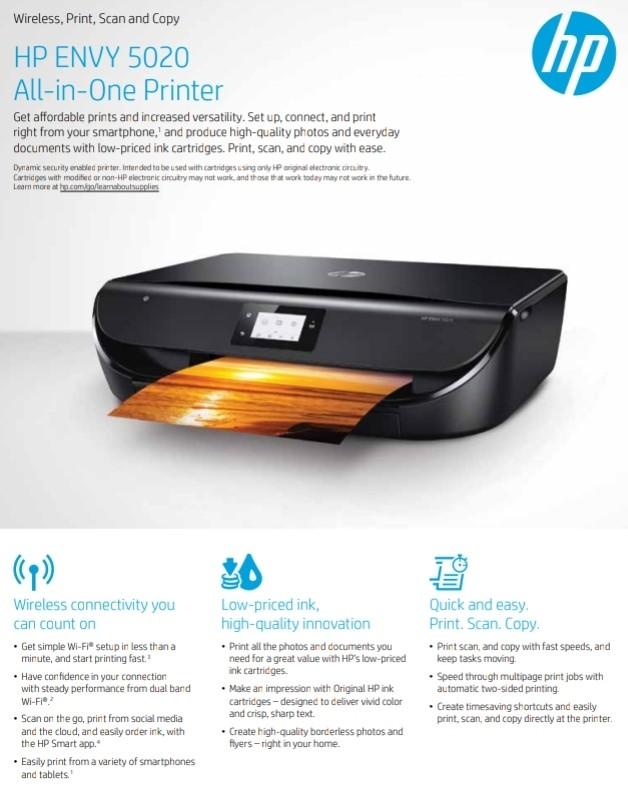 HP Envy 5020 colour inkjet printer, Computers & Tech, Printers, Scanners & Copiers on Carousell
