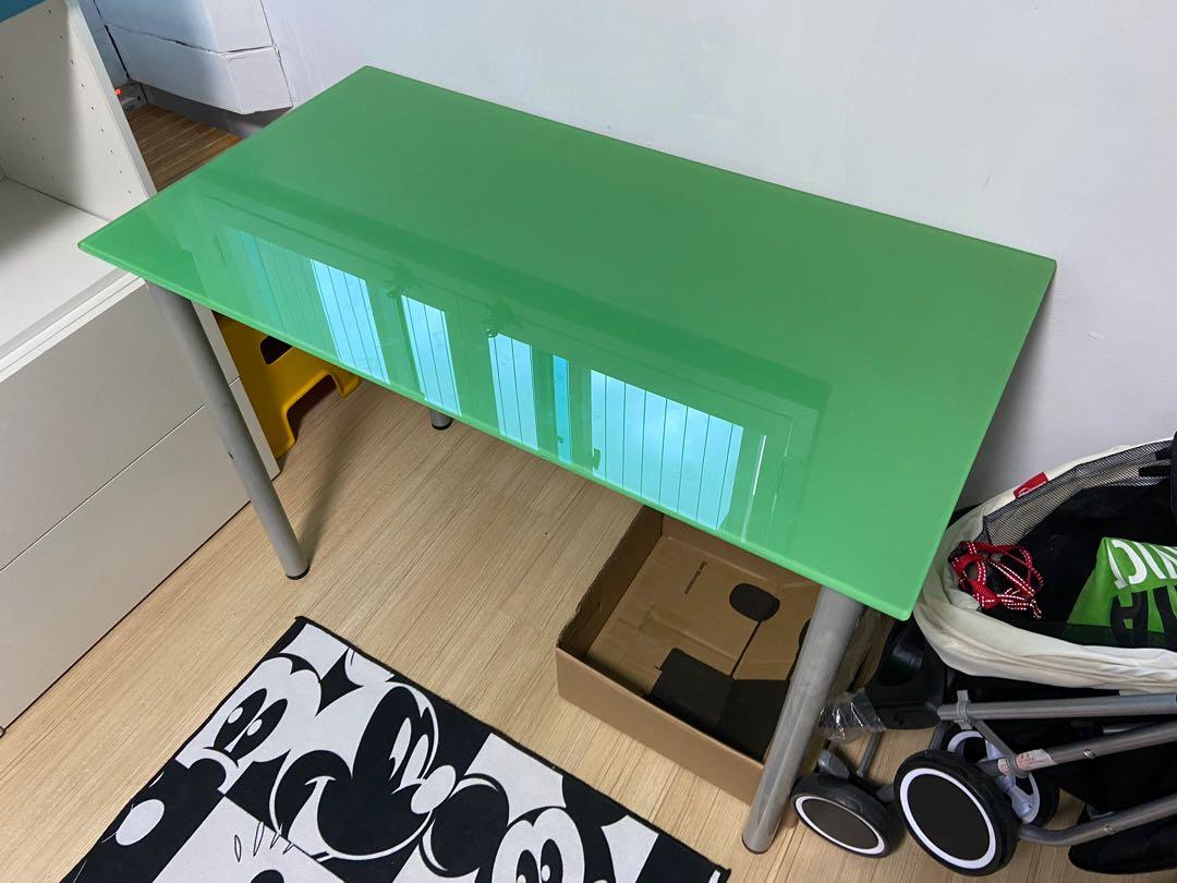 Ikea Glass Study Table, Furniture & Home Living, Furniture, Tables