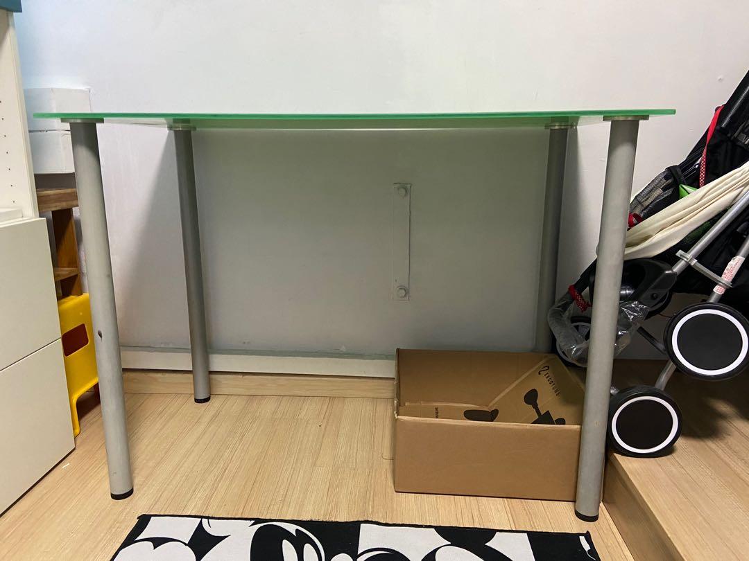 Ikea Glass Study Table, Furniture & Home Living, Furniture, Tables