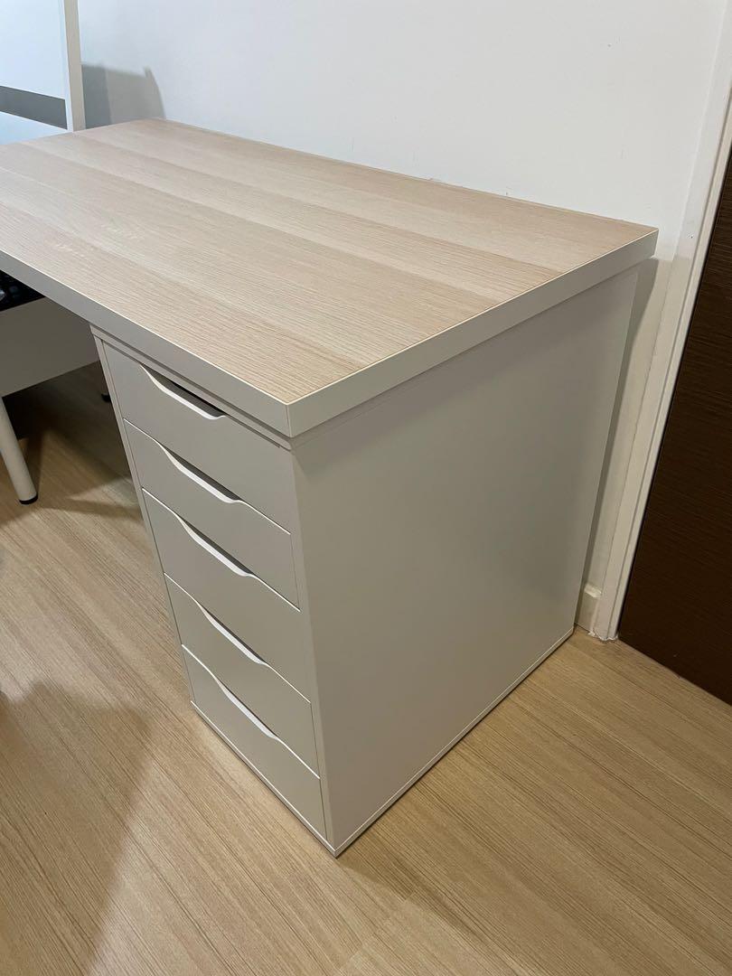 IKEA tabletop/ desk + ALEX drawer + 2x legs, Furniture & Home Living