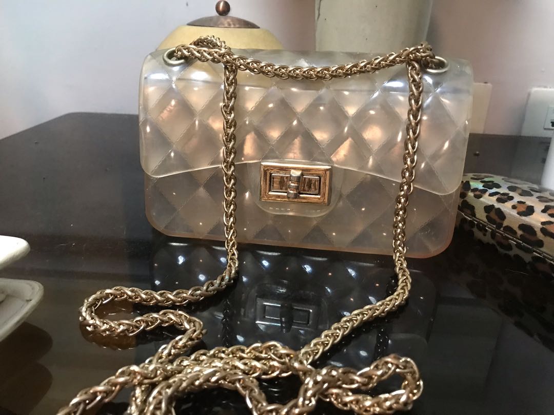 toyboy jelly bag with silver chain