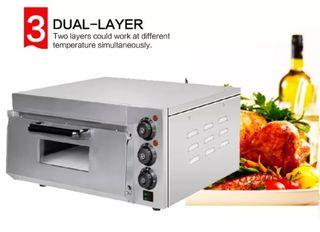 JSLK electric oven 60 liters multifunctional commercial oven stainless steel baking cake pizza heavy oven bakery commercial large oven 3200W high power electric oven 1 layer 1 tray large capacity electric oven built-in oven electric