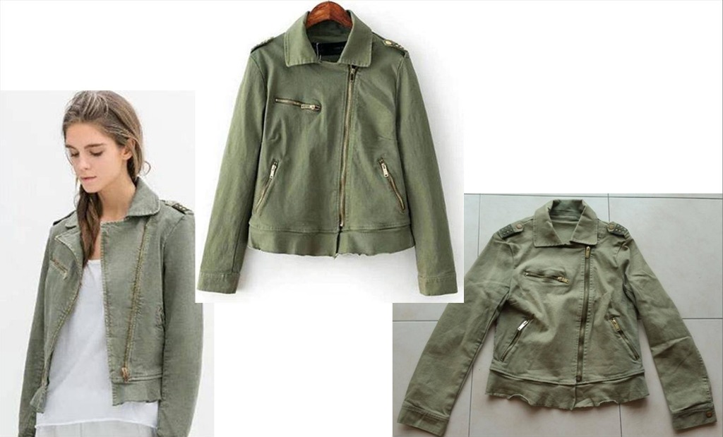 Khaki Denim Jacket, Women's Fashion, Coats, Jackets and Outerwear on