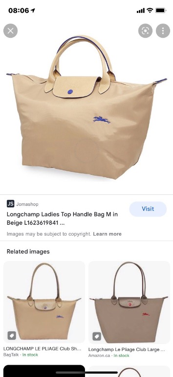 Longchamp Le Pliage Club Medium Shoulder Tote - Beige