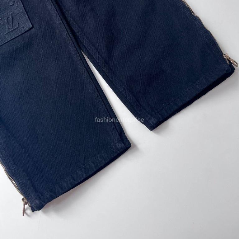 Louis Vuitton Monogram Detail Carpenter Denim Pants