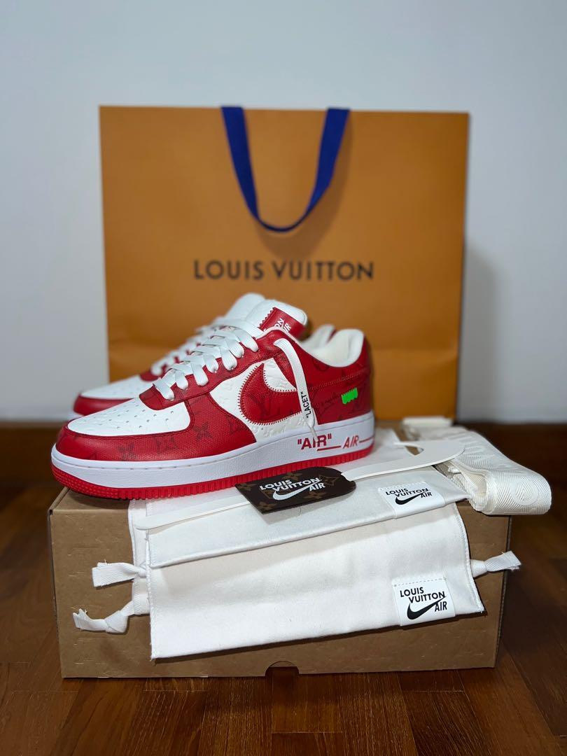 Louis Vuitton LV x Nike Air Force 1 AF1 red, Men's Fashion, Footwear,  Sneakers on Carousell