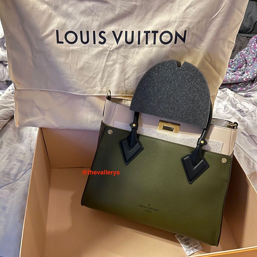 LOUIS VUITTON On My Side MM Laurier Tote bag M55302 Green Pink