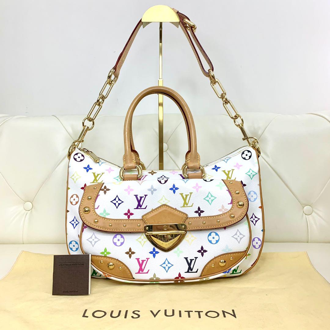 Louis Vuitton, Bags, Louis Vuitton X Murakami Rita Satchel White Blanc  Multicolor Monogram Leather