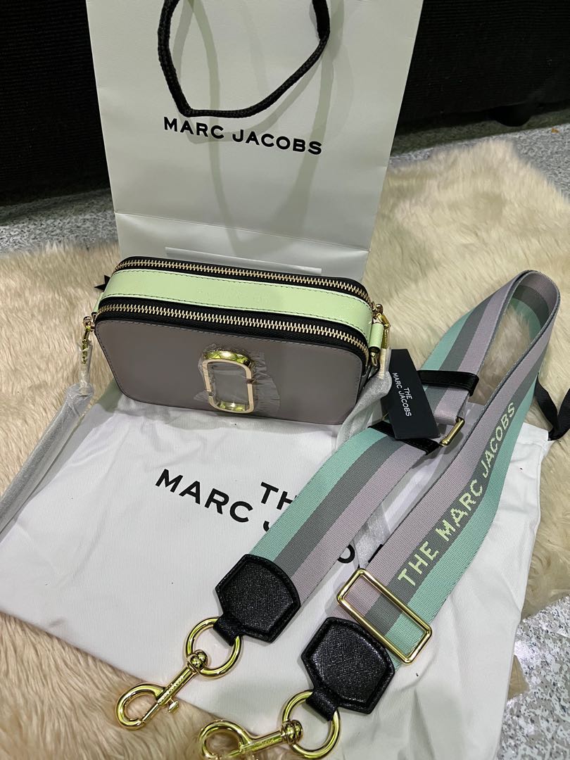 Marc Jacobs snapshot coated leather camera bag dusty lilac purple