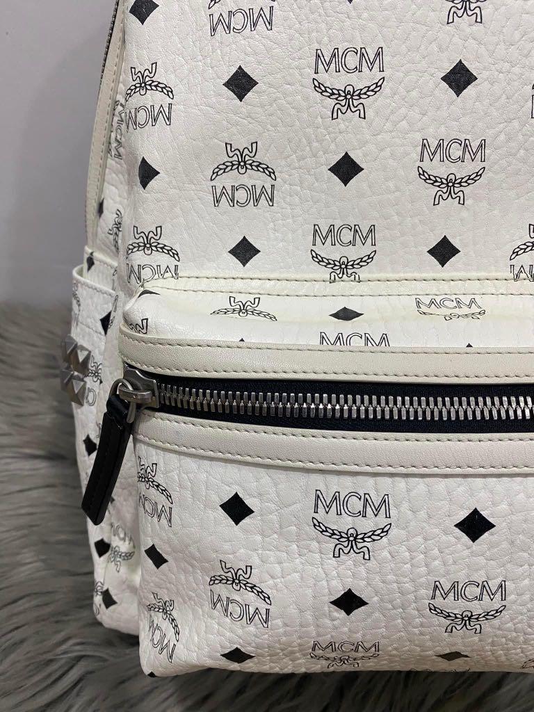 Mcm backpack white medium online