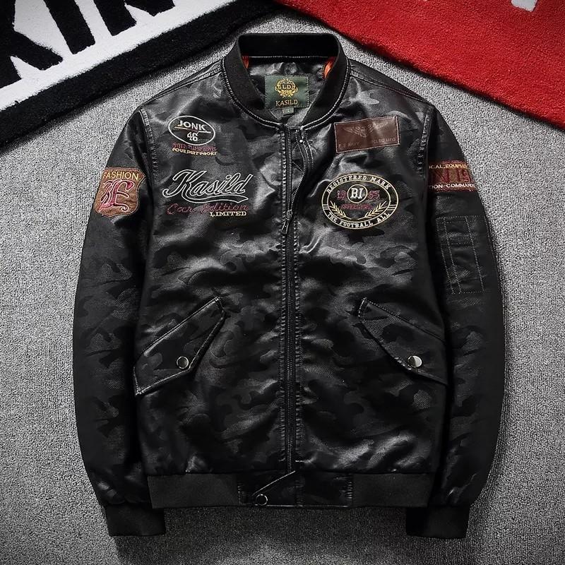 Mens leather jacket 4xl sale