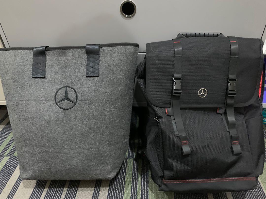 1523720-00 - Mer Heathered Tote Bag Grey For Mercedes-Benz Parts Store