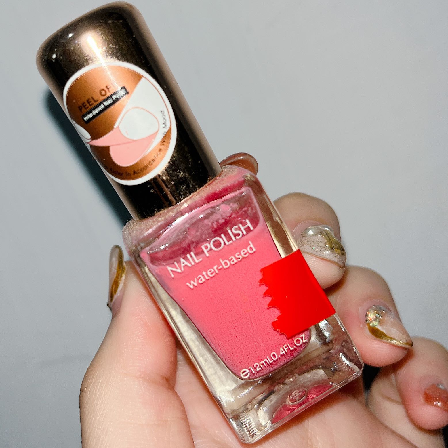 Miniso Nail Polish Peel Off WaterBased Kutek Pink, Kesehatan