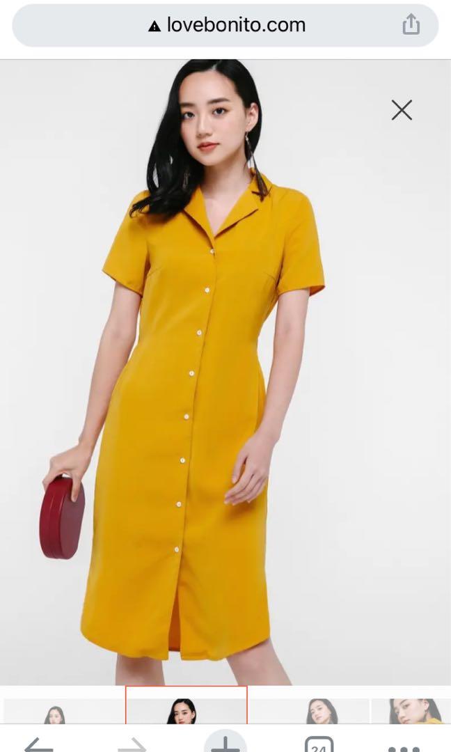 Mustard Dress brand new with tag love bonito, Women's Fashion, Dresses