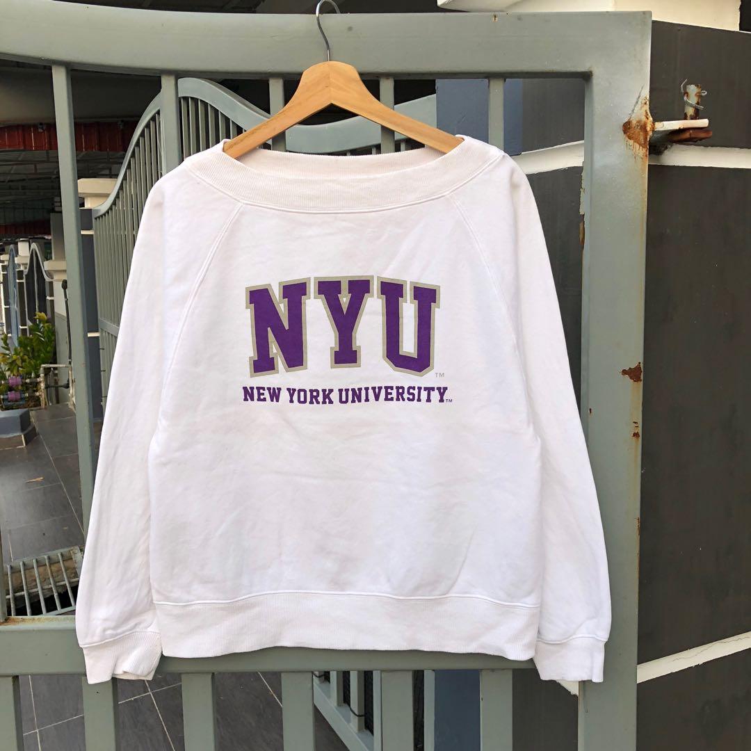 New York university cropped sweatshirt Women s Fashion Tops
