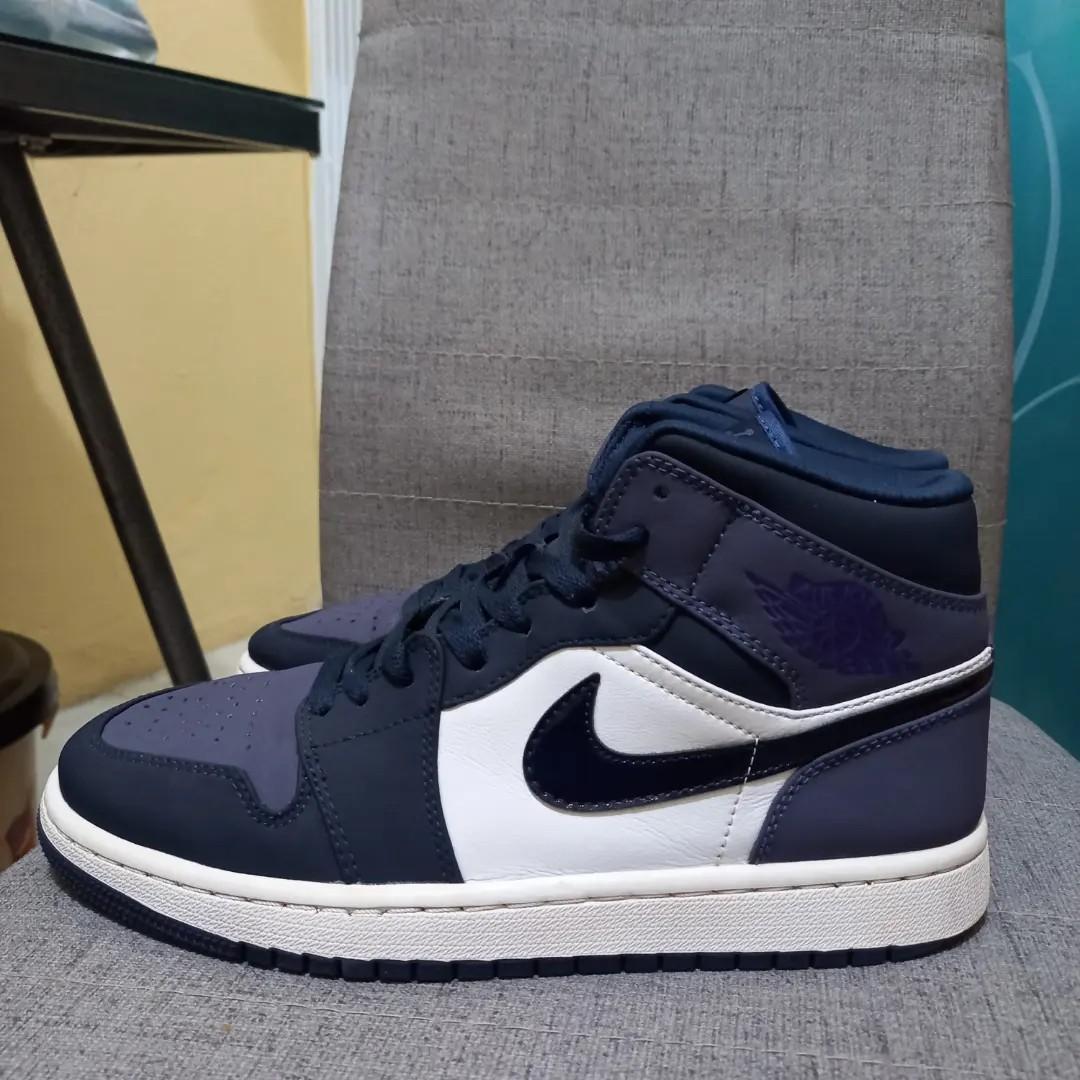 nike air jordan 1 mid obsidian sanded purple