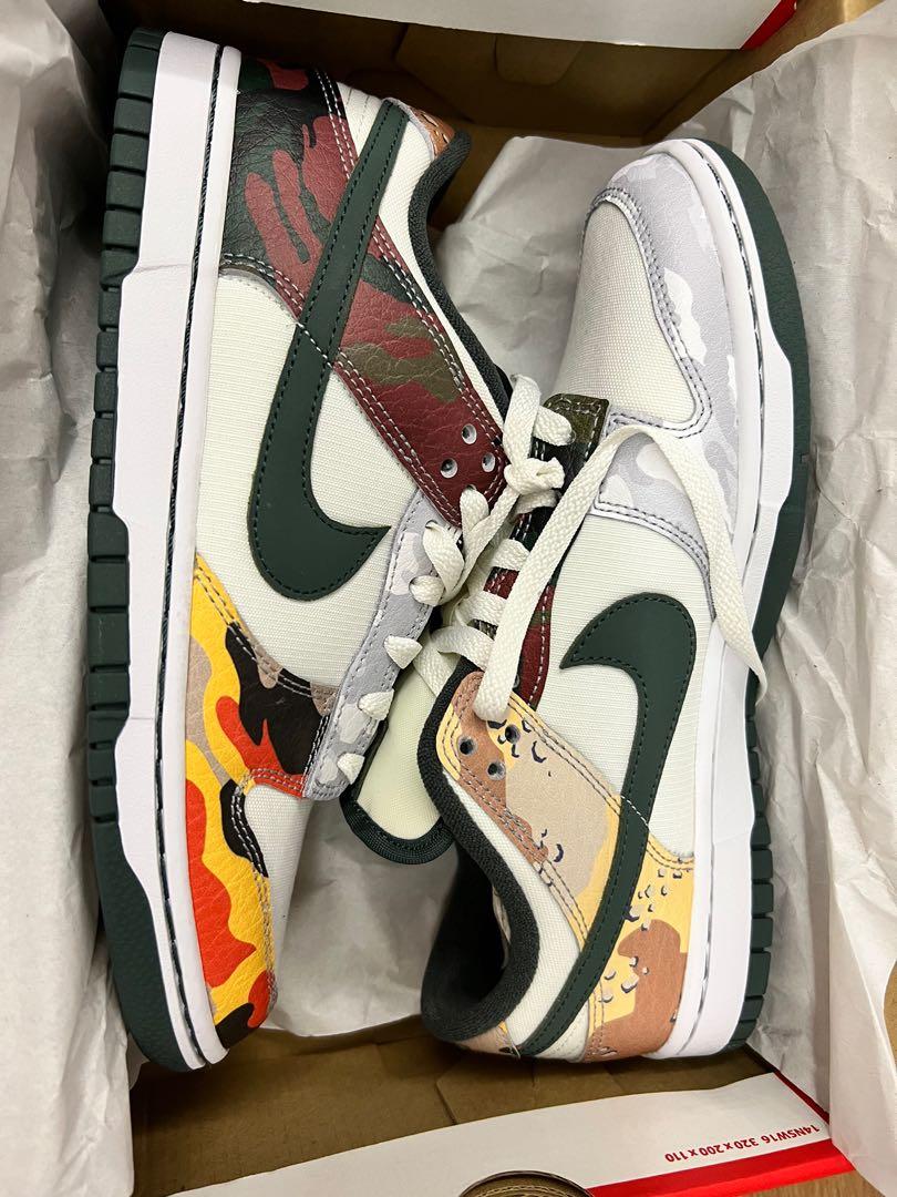 nike dunk low se sail camo