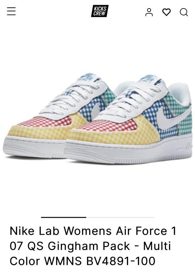 Nike air force 1 gingham pack best sale