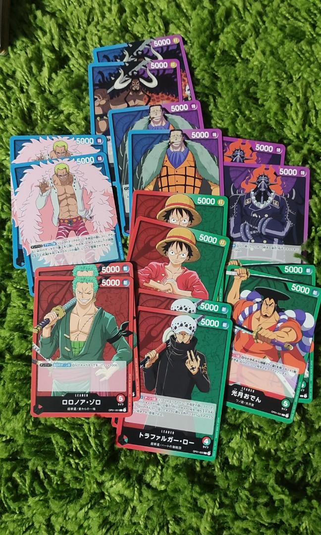 One Piece TCG Romance Dawn Super Rare + Rare Playset + all 8 leaders