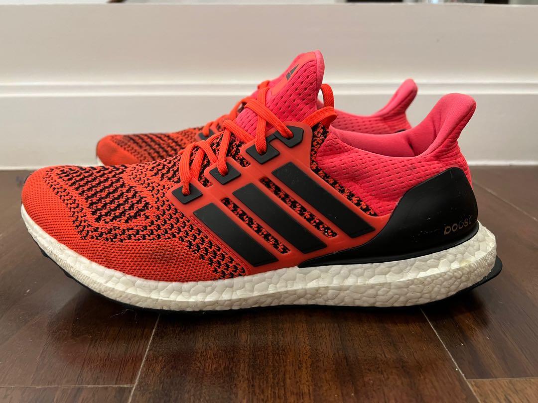 Orange/Black Adidas Ultraboost sneakers US Size 9 1/2, Men's Fashion,  Footwear, Sneakers on Carousell