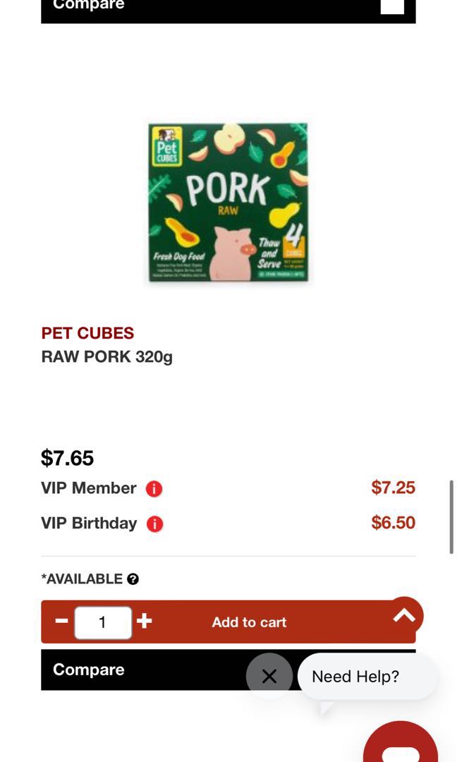 Petcubes raw, Pet Supplies, Pet Food on Carousell