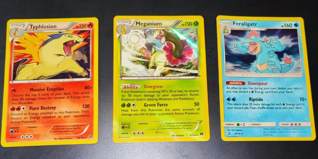 Pokmon TCG - Johto starters - Typhlosion Meganium Feraligatr set, Hobbies & Toys, Toys & Games on Carousell Pokmon TCG - Johto starters - Typhlosion Meganium Feraligatr set, Hobbies & Toys, Toys & Games on Carousell