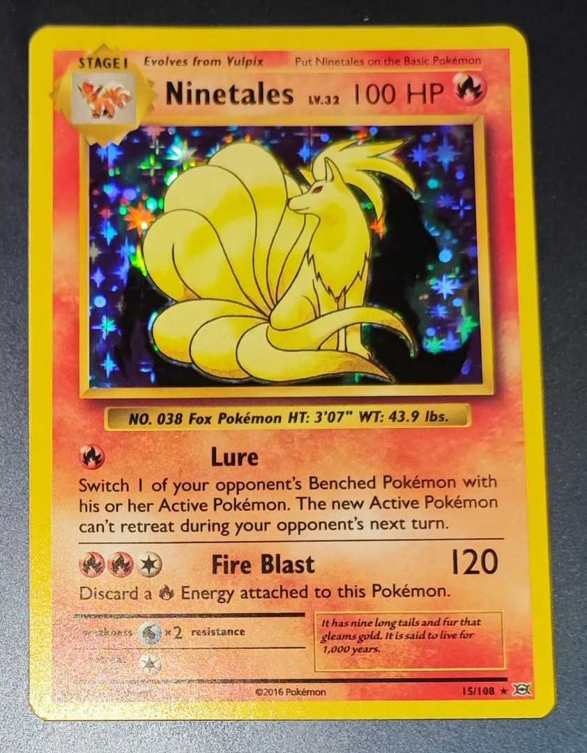 Pokémon TCG - ninetales ninetails - holo vintage rare - nice art - NM