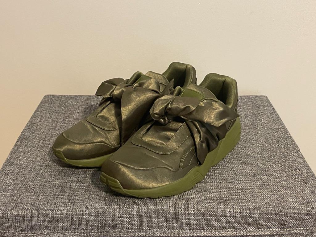 Puma fenty new arrivals bow sneakers olive