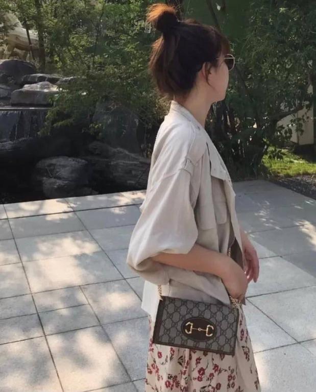 Ready Gucci horsebit 1955 woc in beige ebony brown size 19 x 10 x 4 cm