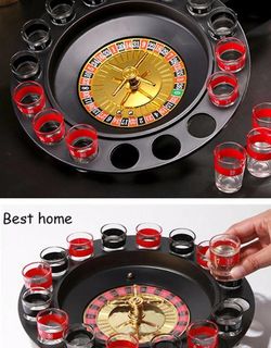 Casino Adult Russian Lucky Shot Glass Roulette Party Drinking Game