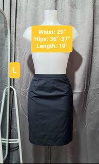 SANCANAL Navy Blue Formal Knee Length Skirt Large Size Waist 29" S177 UKAY