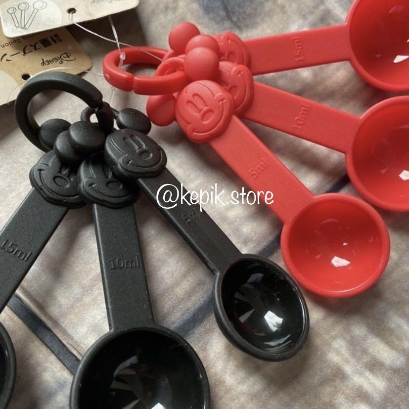 Daiso Disney Mickey Mouse Kitchen Measuring Spoons Red