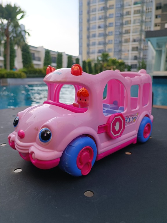 Little people pink school hot sale bus