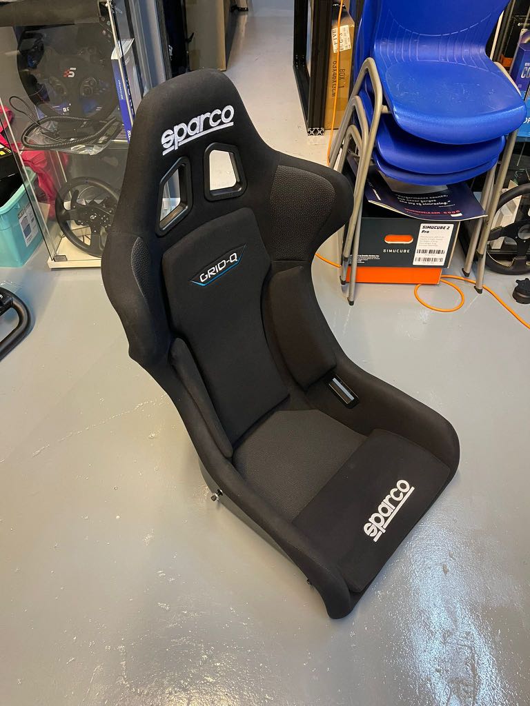 FIA Approved Sparco GRID Q Racing Bucket Seat Black Fabric PAIR 