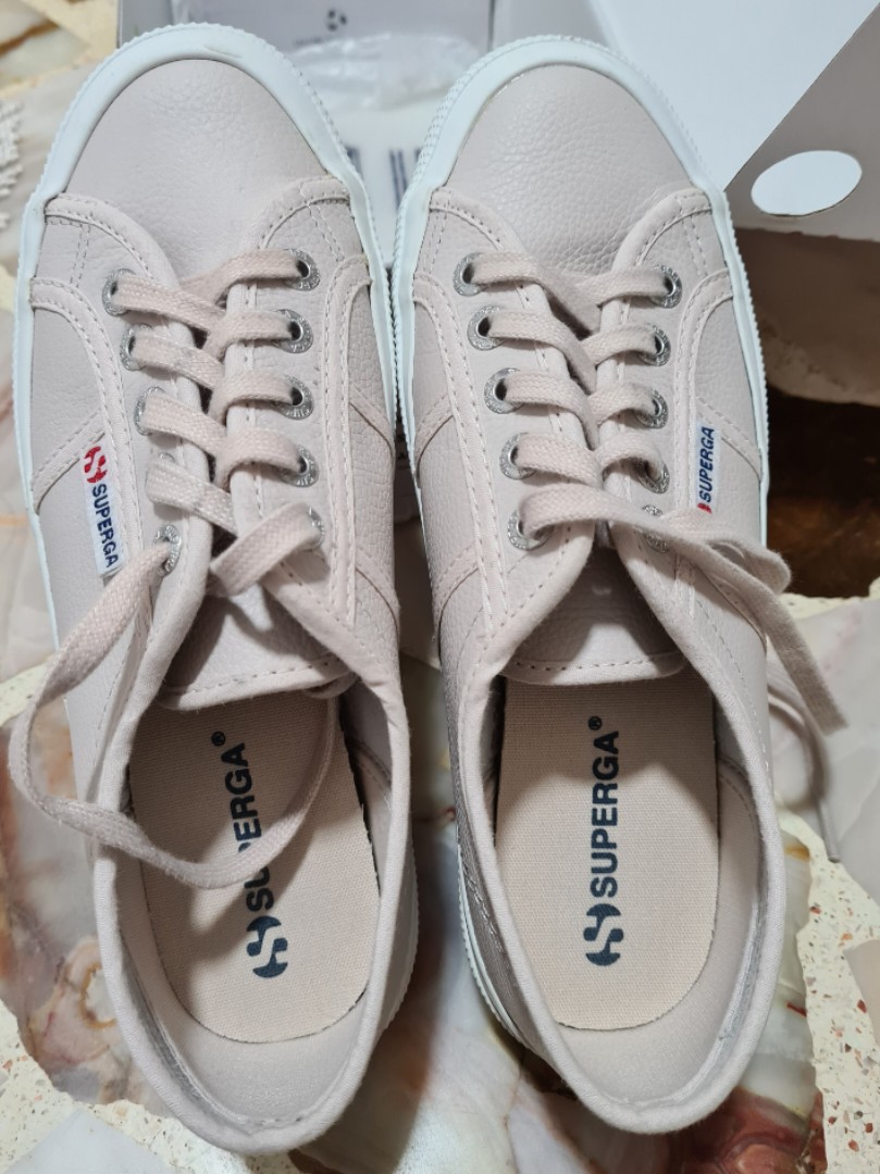 superga leather slip on