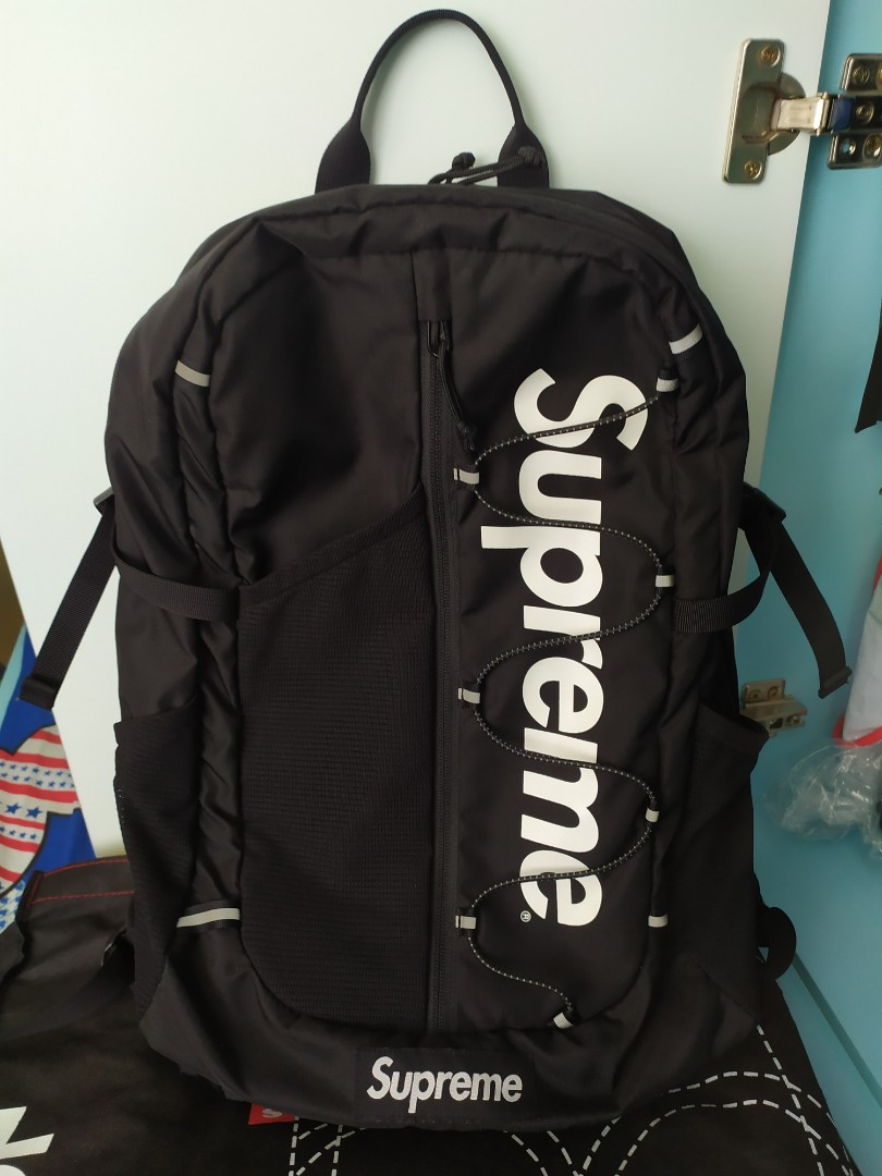 Supreme backpack ss17 black, 男裝, 袋, 背包- Carousell