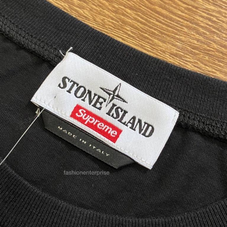 Supreme x Stone Island S/S Top Tee Black SS22