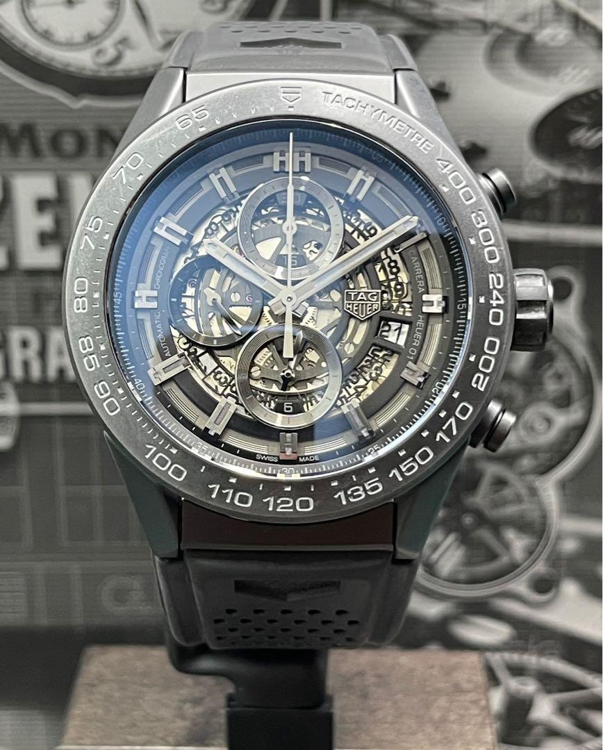 Tag Heuer Carrera Heuer-01 Full Matt black Ceramic Skeleton Dial  (Preowned), Men's Fashion, Watches & Accessories, Watches on Carousell