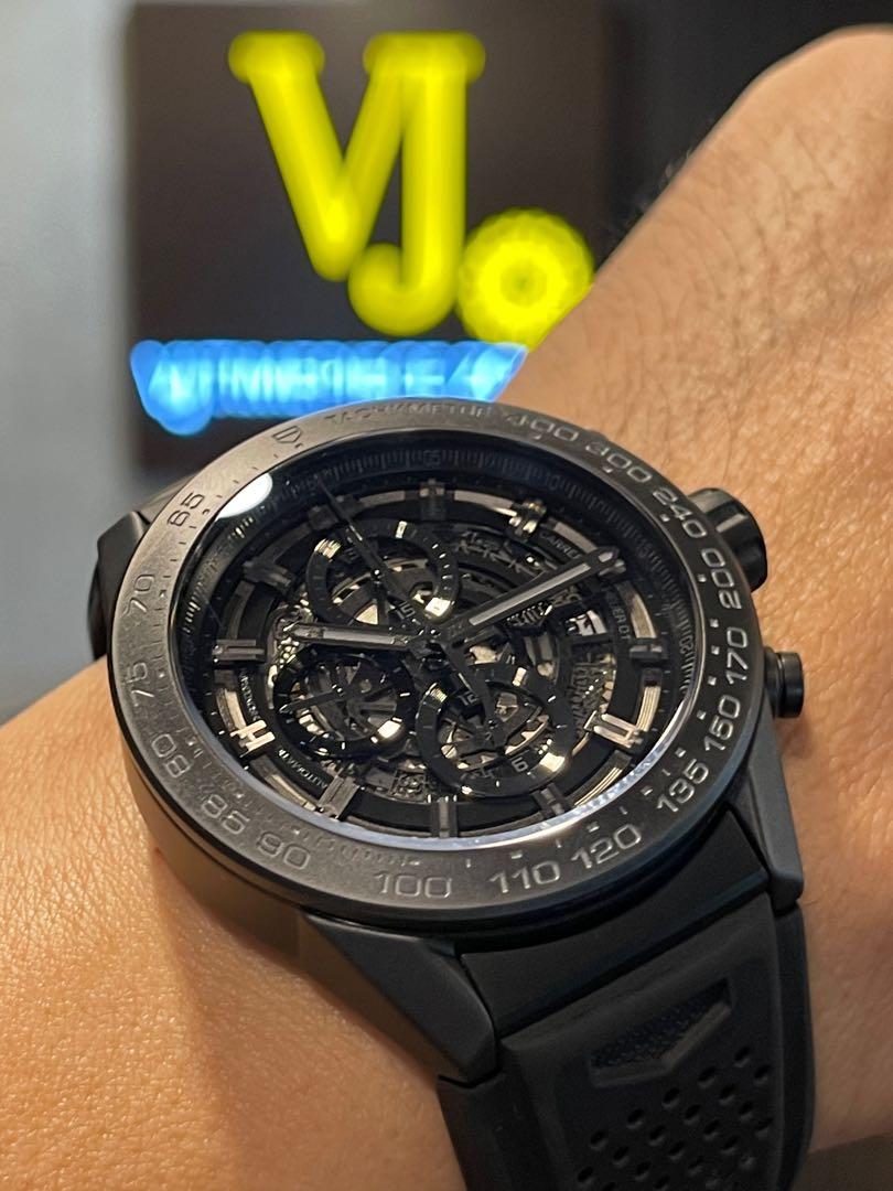 Tag heuer carrera heuer 01 full black matt ceramic on sale