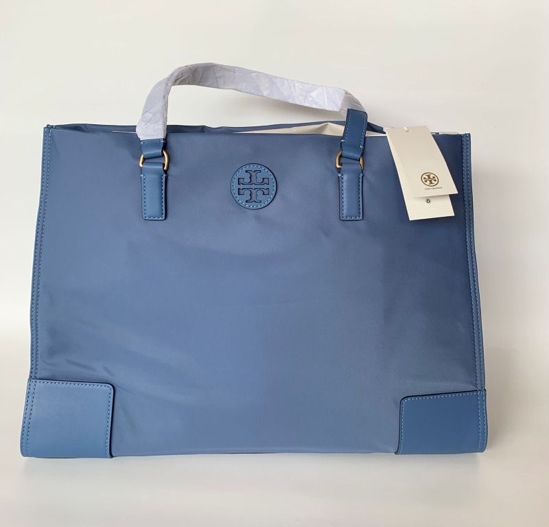 Tory burch ella tote bluewood sales