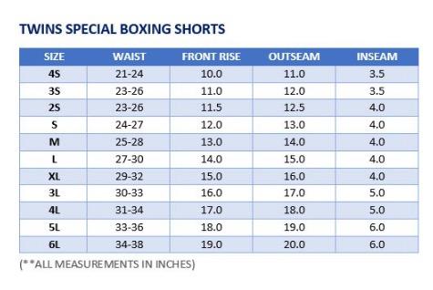 Twins muay thai shorts sizing outlet